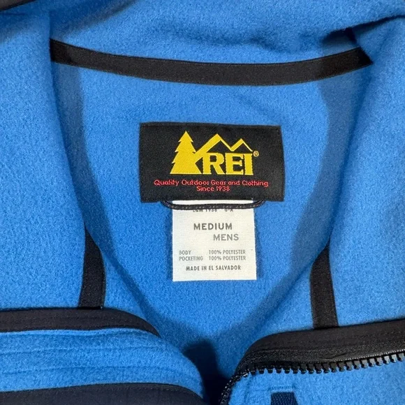 NWT Men’s REI Royal Blue Fleece Full-Zip Polartec Jacket - Picture 3 of 12